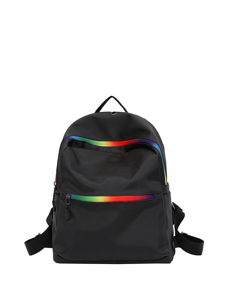Romwe Zipper Front Backpack With Pocket