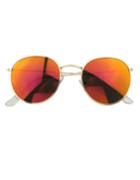 Romwe Orange Round Oversized Sunglasses