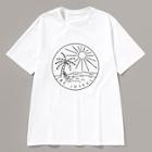 Romwe Guys Tree & Letter Print Tee