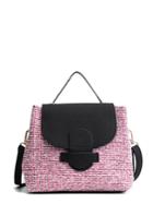 Romwe Tweed Flap Grab Bag