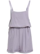 Romwe Spaghetti Strap Cuffed Chiffon Jumpsuit