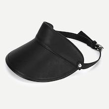 Romwe Buckle Detail Sun Visor Hat