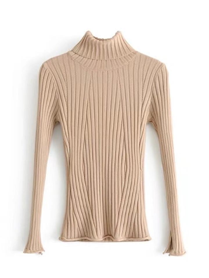 Romwe Slim Fit Turtleneck Knitwear