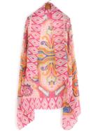 Romwe Pink Tribal Print Voile Scarf