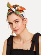 Romwe Leaf Print Headband