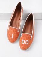 Romwe Letter Embroidery Canvas Flats