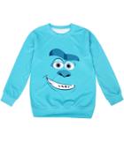Romwe Cartoon Face Print Loose Sweatshirt