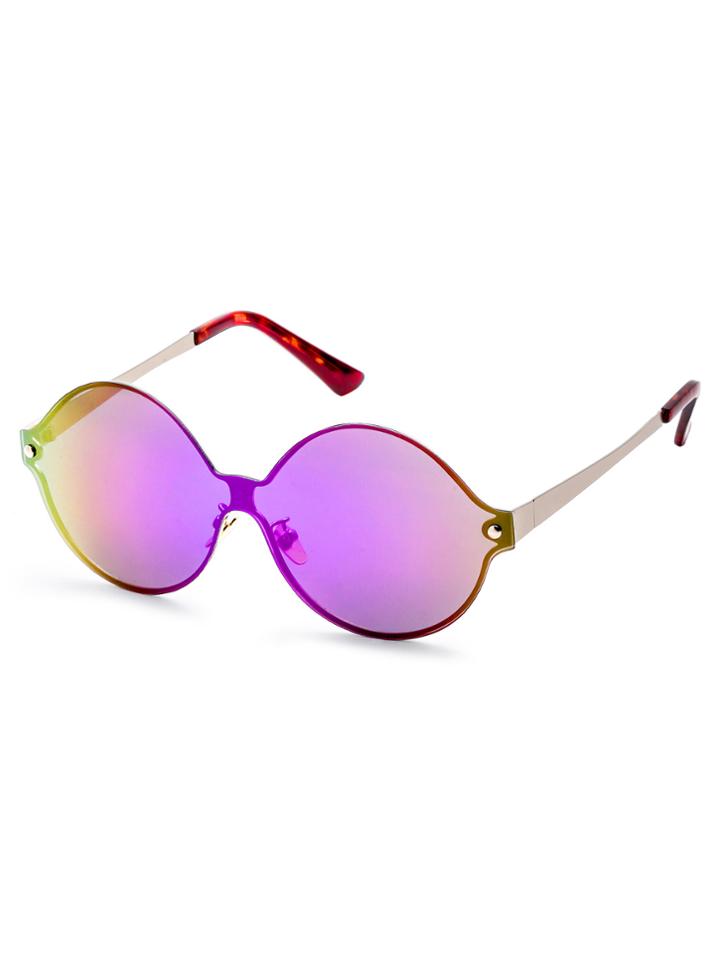 Romwe Frameless Purple Lens Sunglasses
