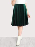 Romwe High Rise Velvet Skirt