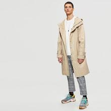 Romwe Guys Split Back Longline Hooded Coat