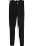 Romwe Single Breasted Pockets Slim Pant