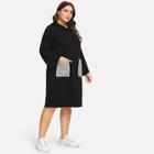 Romwe Plus Dual Pocket Sweatshirt Dress
