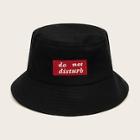 Romwe Guys Letter Embroidery Bucket Hat