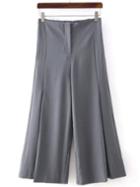 Romwe High Waist Wide Leg Grey Pant