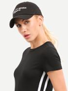 Romwe Black Embroidered Letters Baseball Hat