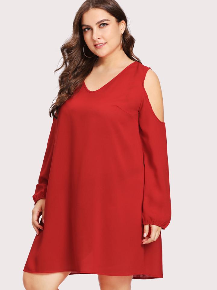 Romwe Open Shoulder Dress