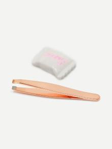 Romwe Metallic Eyebrow Tweezers