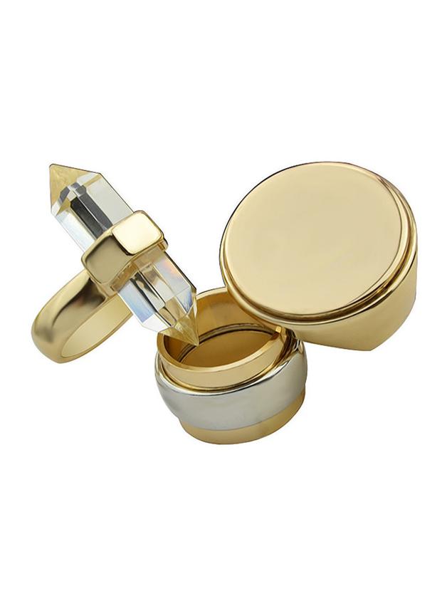 Romwe Punk Rock Three Pieces Gold Color  Rings