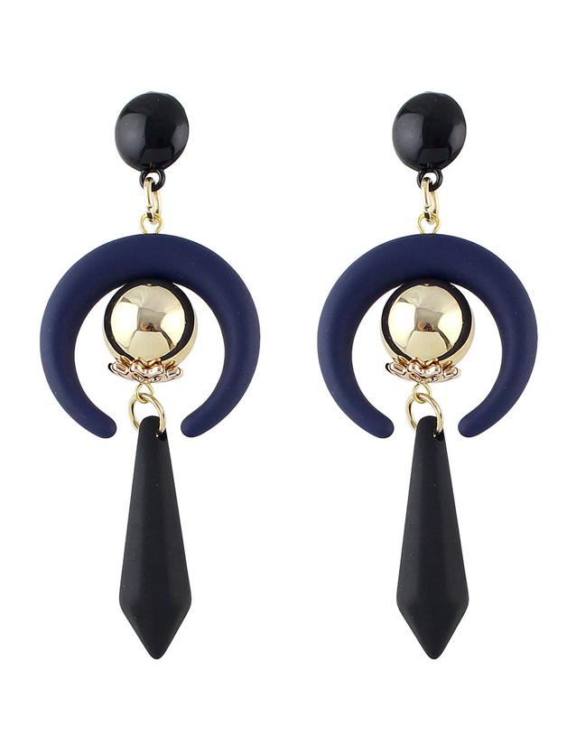 Romwe Gold Geometric Long Hanging Earrings