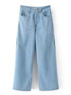 Romwe Split Side Wide Leg Jeans