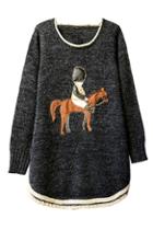 Romwe Knight Knitted Loose Jumper