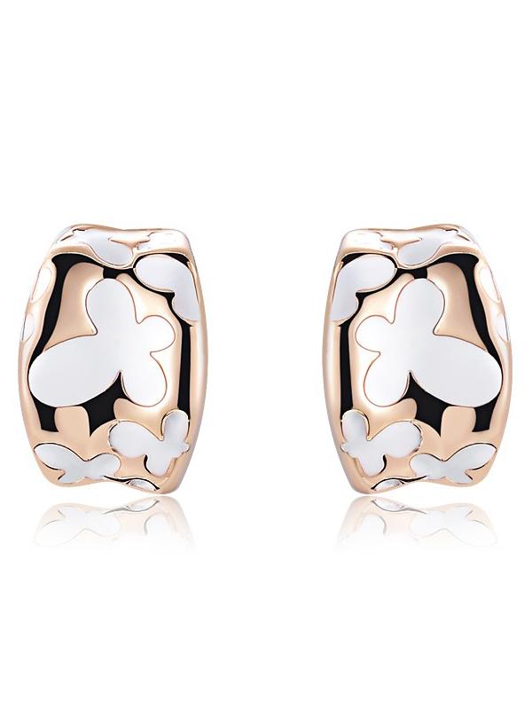 Romwe Gold Glaze Fashion Stud Earrings