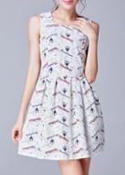 Romwe Sleeveless Graphic Prin Tank Dress
