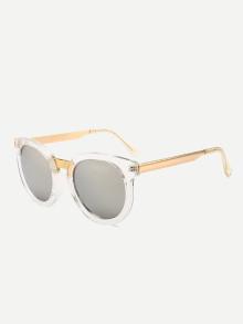 Romwe Mirror Lens Contrast Frame Sunglasses
