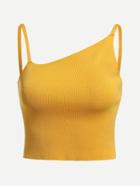 Romwe Asymmetrical Shoulder Knit Cami Top