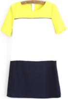Romwe Colour-block Zipper Slim Dress
