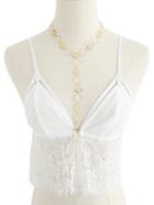 Romwe Hollow Out Rose And Ring Design Body Chain