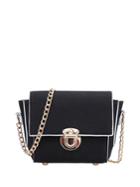 Romwe Contrast Piping Chain Crossbody Bag