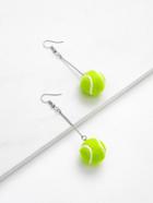 Romwe Sliding Bar Baseball Dangle Earrings