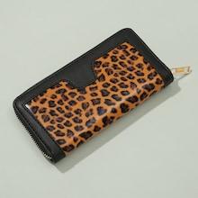 Romwe Leopard Pattern Zipper Around Purse