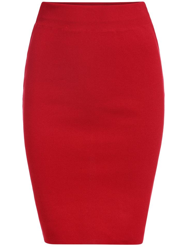 Romwe Slit Back Knit Bodycon Skirt