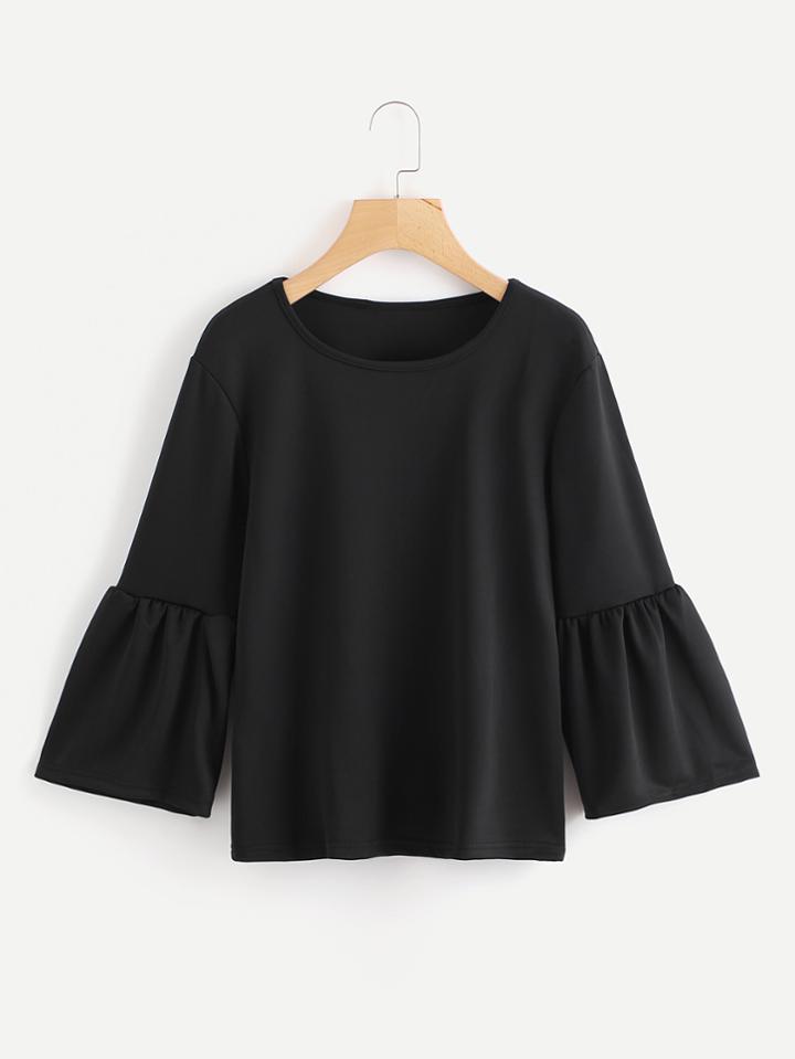 Romwe Flounce Sleeve Tee