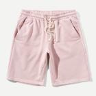 Romwe Guys Drawstring Waist Pocket Shorts