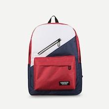 Romwe Color Block Pocket Front Backpack