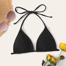 Romwe Triangle Halter Swimming Top