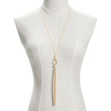 Romwe Long Tassel Pendant Chain Necklace