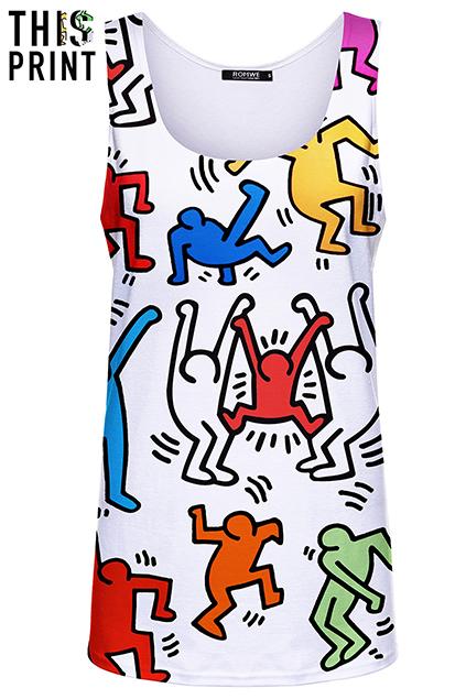 Romwe This Is Print Sported Body Print Vest