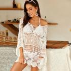 Romwe Crochet Guipure Lace Sheer Cover Up