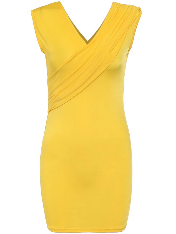Romwe V Neck Sleeveless Bodycon Dress