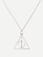 Romwe Deathly Hallows Pendant Chain Necklace