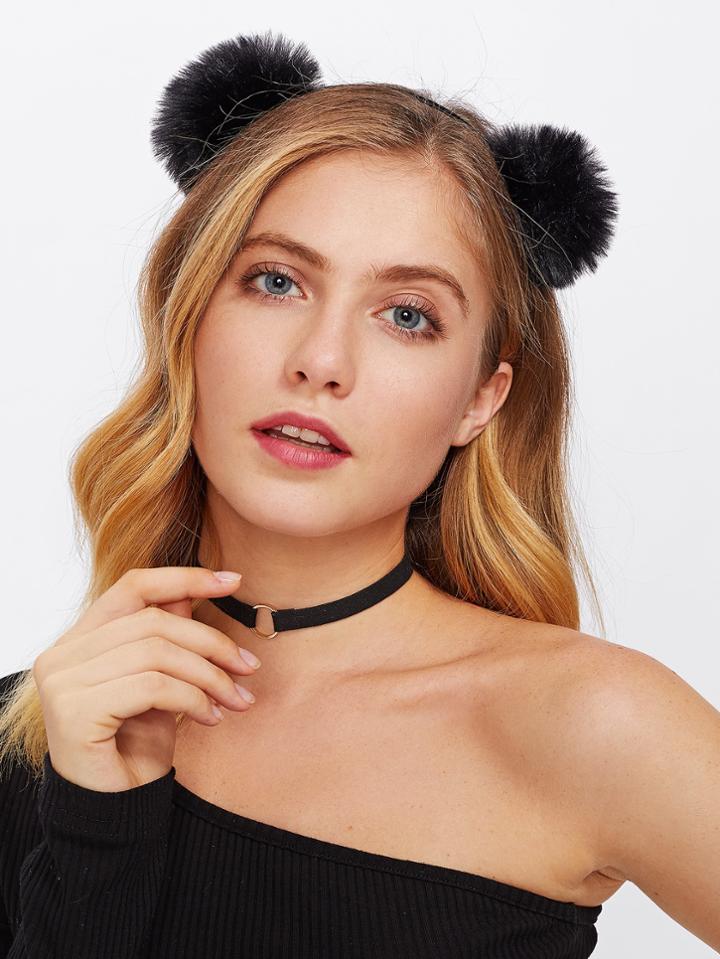 Romwe Double Pom Pom Design Headband