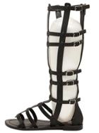 Romwe Caged Buckle Straps High Knee Gladiator Sandals