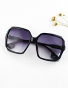 Romwe Fashion Design Leopard And Black Frame Square Resin Lens Sunglasses
