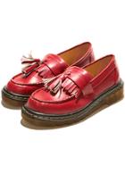 Romwe Wine Red With Tassel Round Toe Flat Shoes