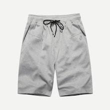 Romwe Guys Panel Marled Drawstring Shorts