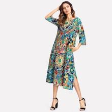 Romwe Plus Split Side Dress